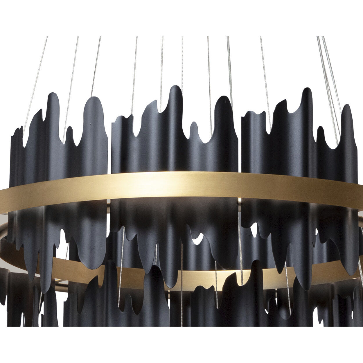 Icarus LED Matte Black / Gold / Silver Chandelier Ceiling Light, Large